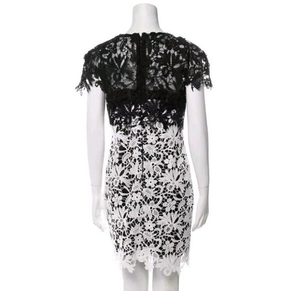 Talbot Runhof Lace Cocktail Dress Black White Embellishment Sz S Small (a - Picture 6 of 9